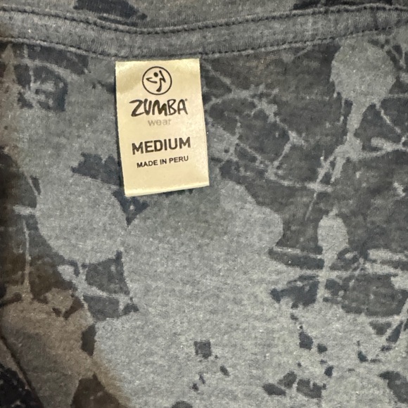 Zumba - Stylish Blue Patterned Women's Top - size M - Picture 2 of 2